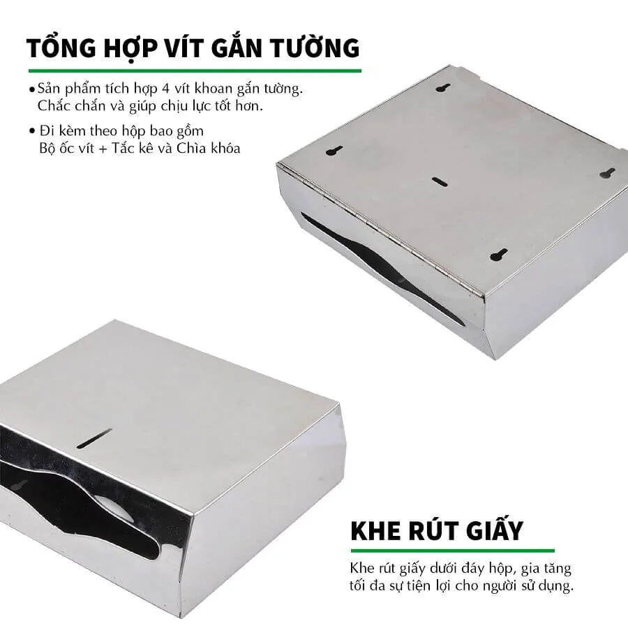 Hộp đựng khăn giấy lau tay inox Roto RT1220I RT1220I – ảnh 2