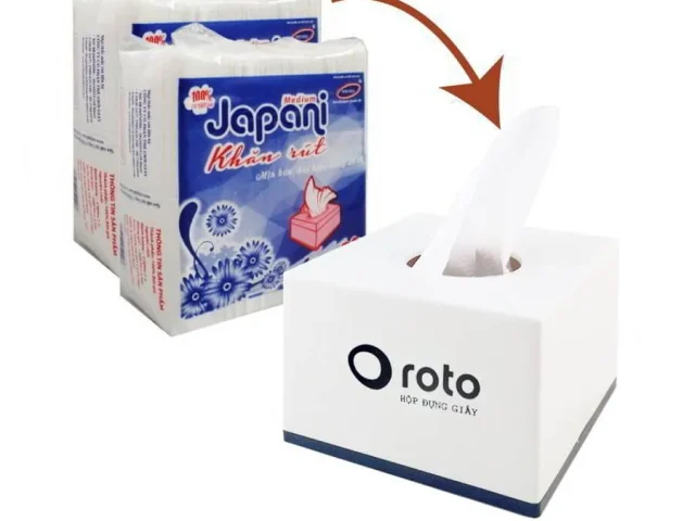Hộp đựng khăn giấy rút để bàn Roto RT809W RT809W – ảnh 3